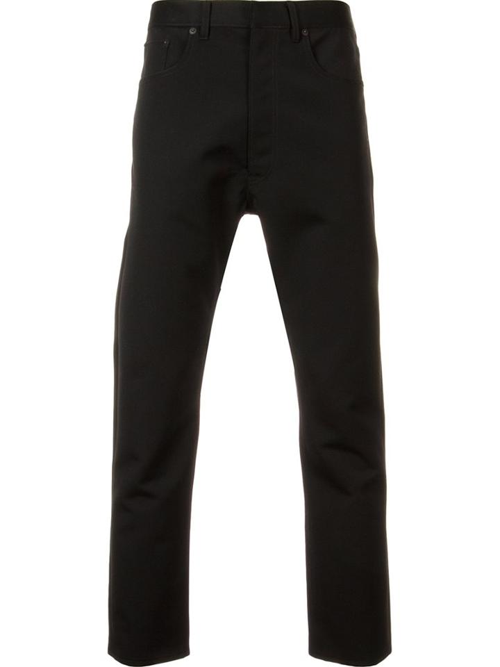 H Beauty & Youth. Cropped Trousers, Men's, Size: Small, Black, Wool