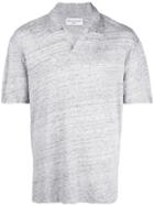 Officine Generale V-neck Polo Shirt - Grey