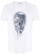 Alexander Mcqueen Metallic Skull T-shirt - White