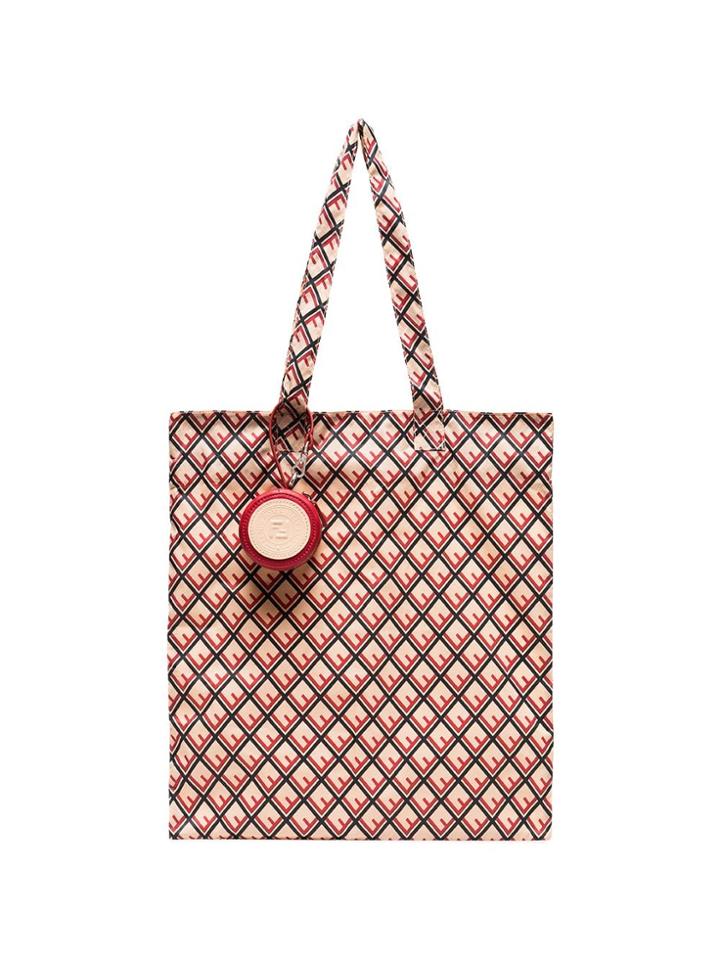 Fendi Red Help Bag Charm With Foldaway Tote