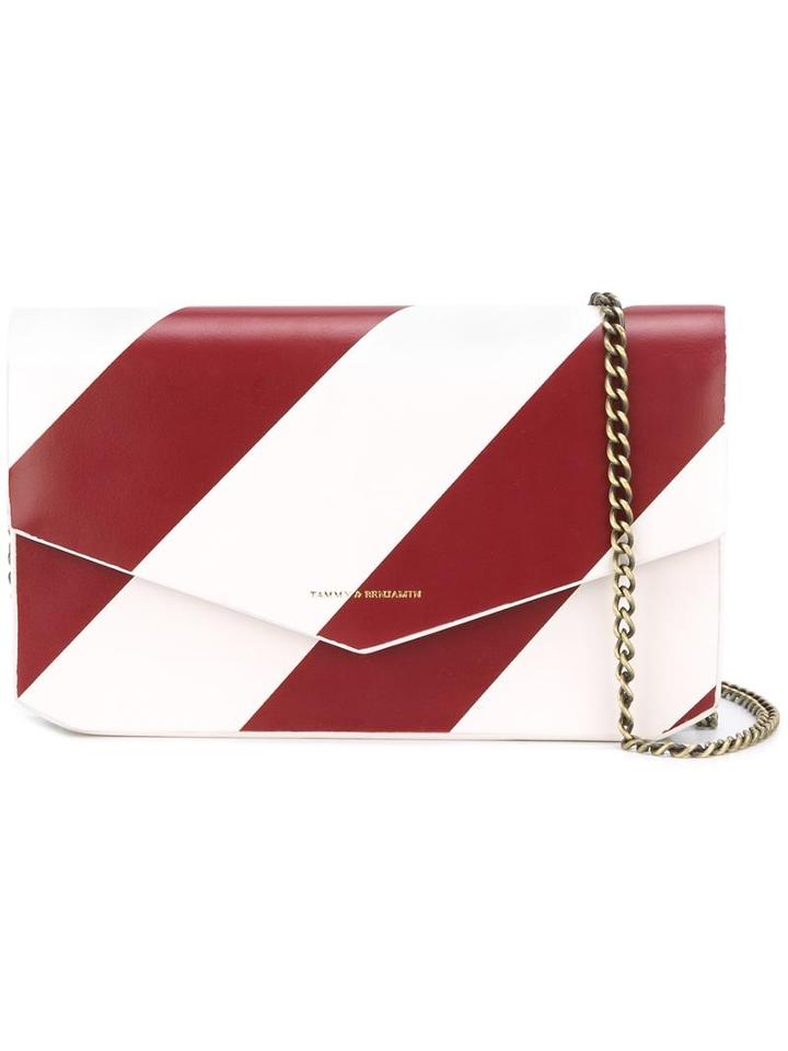Tammy & Benjamin Striped Cross-body Bag, Women's, Red, Leather