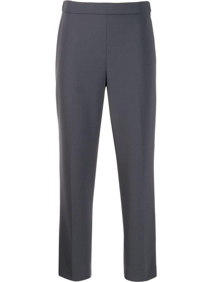 Theory Cropped Slim Trousers - Grey