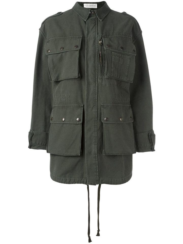 Faith Connexion 'have Fun' Military Jacket - Green