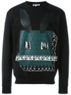 Mcq Alexander Mcqueen Electro Bunny Print Sweatshirt, Men's, Size: Xl, Black, Cotton