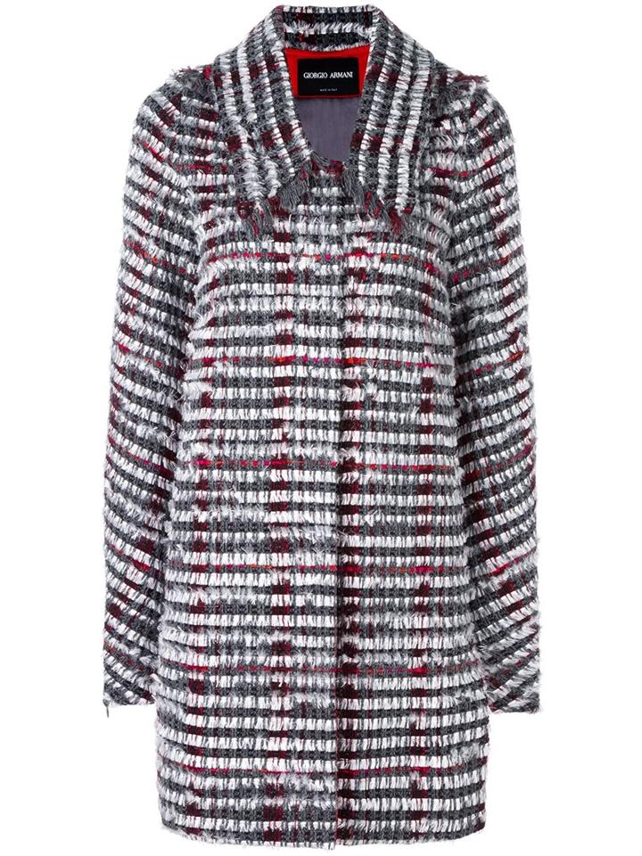 Giorgio Armani Frayed Midi Coat