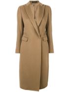 Tagliatore Concealed Button Coat - Nude & Neutrals