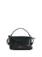 Wandler Crocodile Embossed Box Bag - Blue