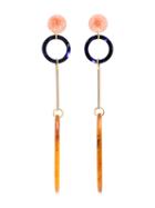 Iuo Iuo Amber Mul Lrg Oval Drop Erng - Multicolour