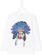 Marcelo Burlon County Of Milan Kids - Wolf Headdress Print Top - Kids - Cotton - 12 Yrs, White