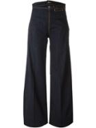 Vivienne Westwood Anglomania Wide Leg Jeans, Women's, Size: 27, Blue, Cotton/spandex/elastane