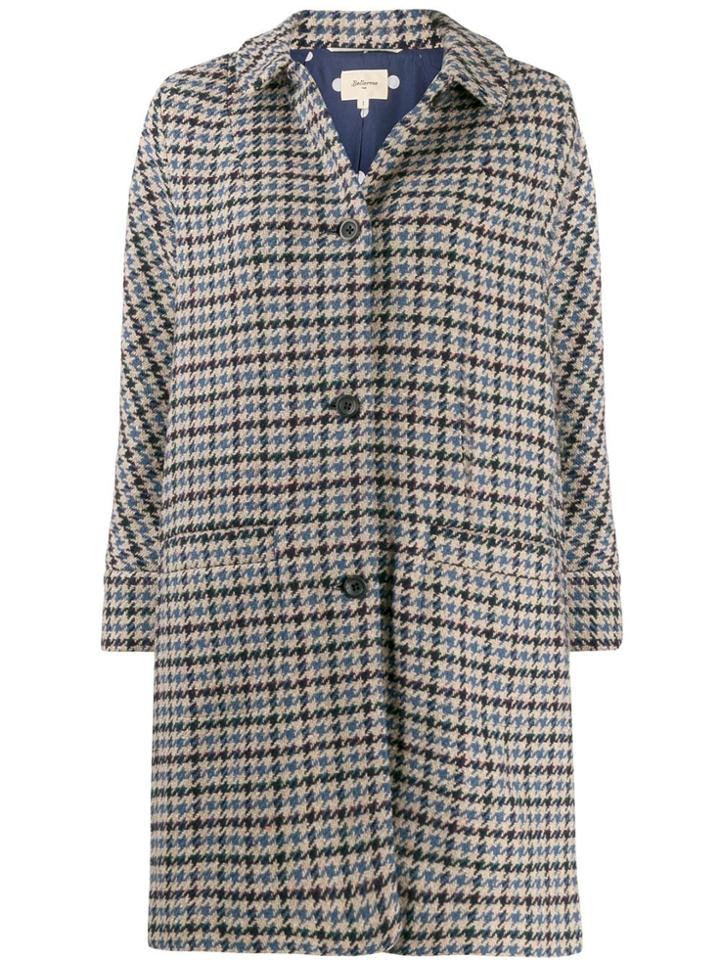 Bellerose Houndstooth Single-breasted Coat - Neutrals