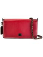 Coach Chain Strap Crossbody Bag, Women's, Red, Calf Leather