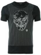 Alexander Mcqueen Embroidered Skull T-shirt, Men's, Size: Xl, Black, Cotton/polyester