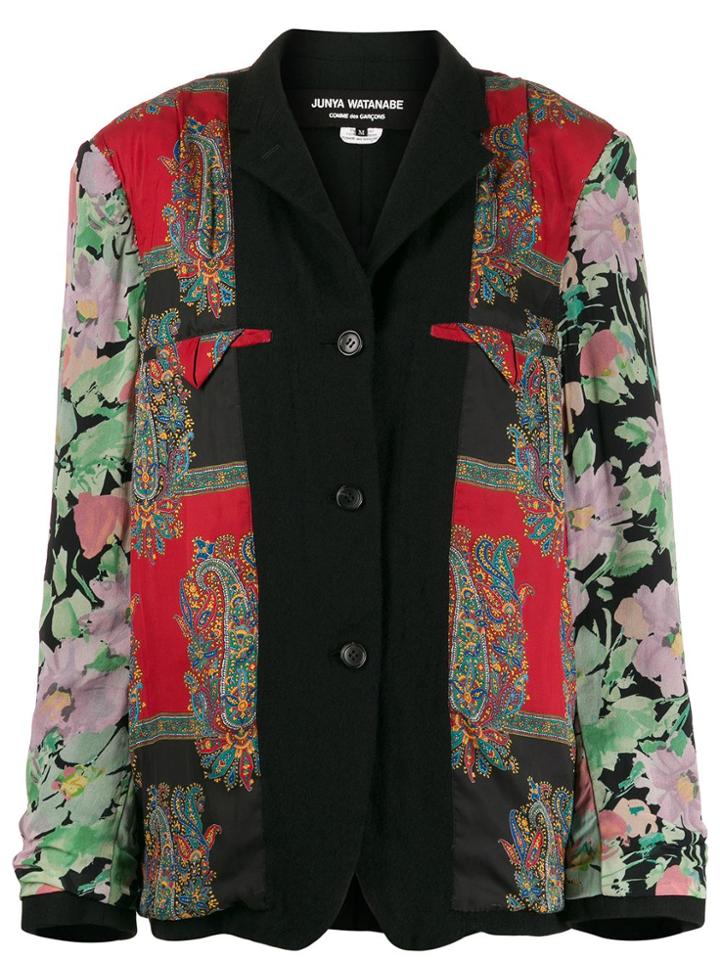 Junya Watanabe Floral And Paisley Jacket - Black