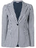 P.a.r.o.s.h. Gingham Fitted Blazer - Blue