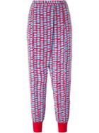 Stella Mccartney Dotted Tapered Trousers, Women's, Size: 40, Red, Silk/cotton