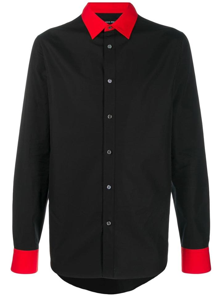 Alexander Mcqueen Contrast Shirt - Black