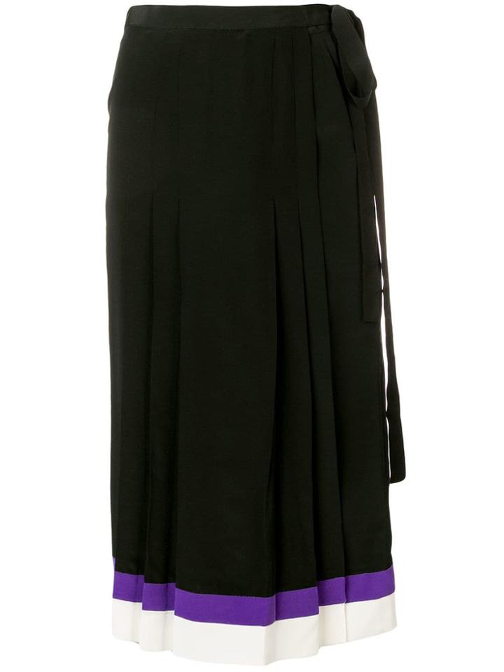 Cashmere In Love Pleated Midi Skirt - Black