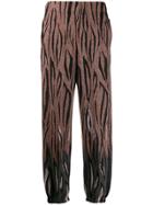 Circus Hotel Lurex Zebra-print Trousers - Brown
