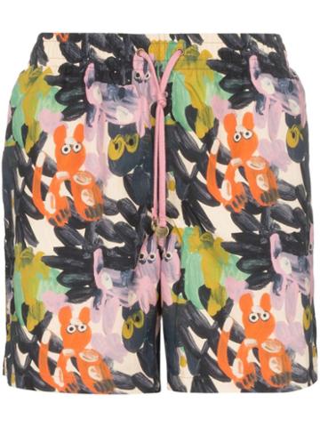 Timo Trunks X Yune Long Prep Babapapa Swim Shorts - Multicoloured