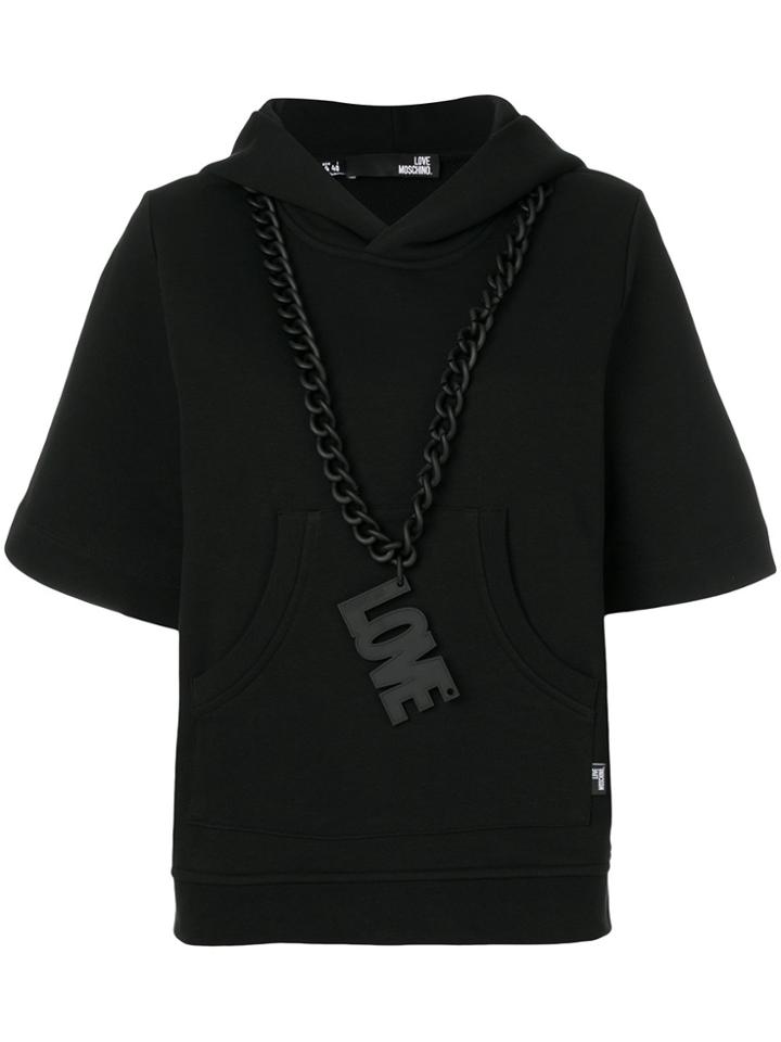Love Moschino Love Chain Hoodie - Black