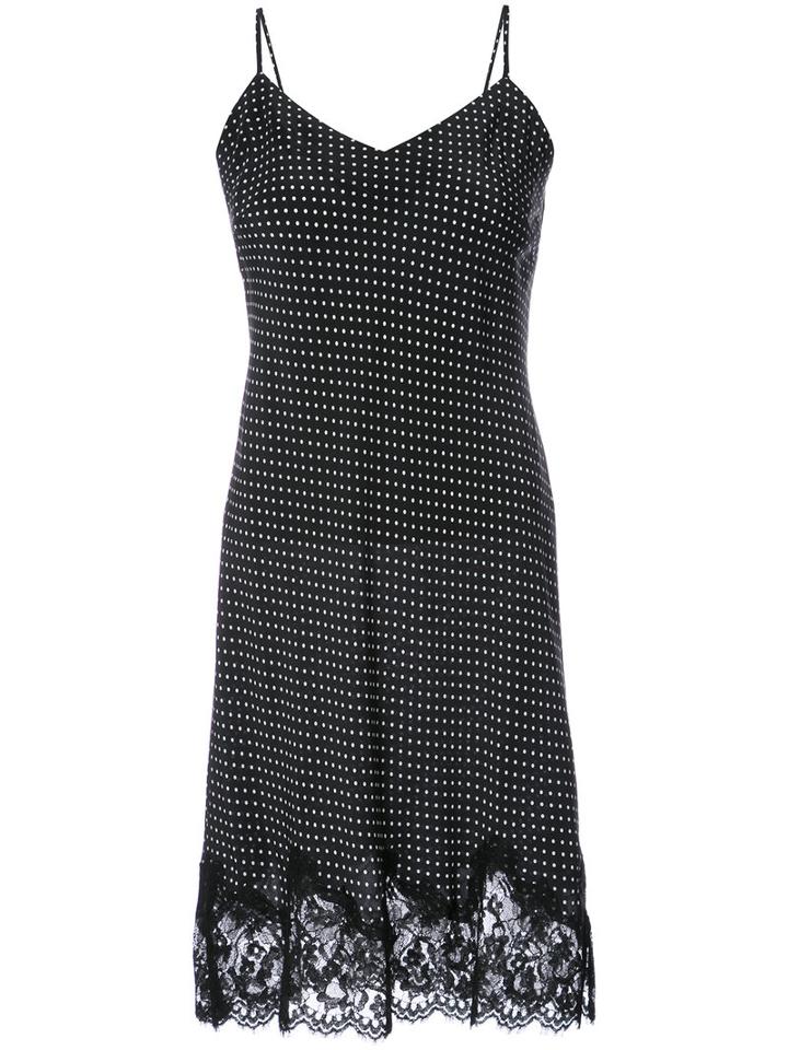 Gold Hawk - Lace Trim Camisole Dress - Women - Silk/cotton/nylon - M, Black, Silk/cotton/nylon