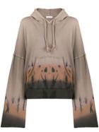 Fine Edge Gradient-print Hoodie - Neutrals