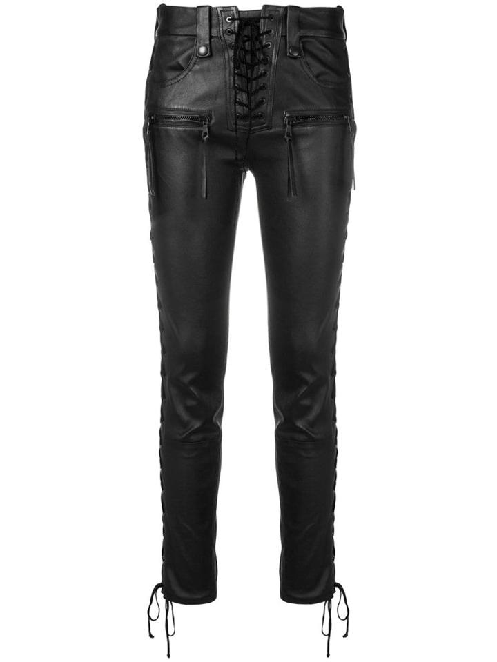 Unravel Project Side Lace-up Trousers - Black