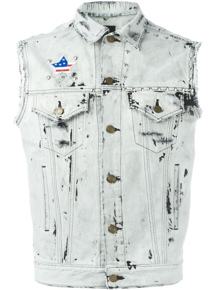 Saint Laurent Distressed Denim Gilet