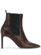 Brunello Cucinelli Pointed Toe Ankle Boots - Brown