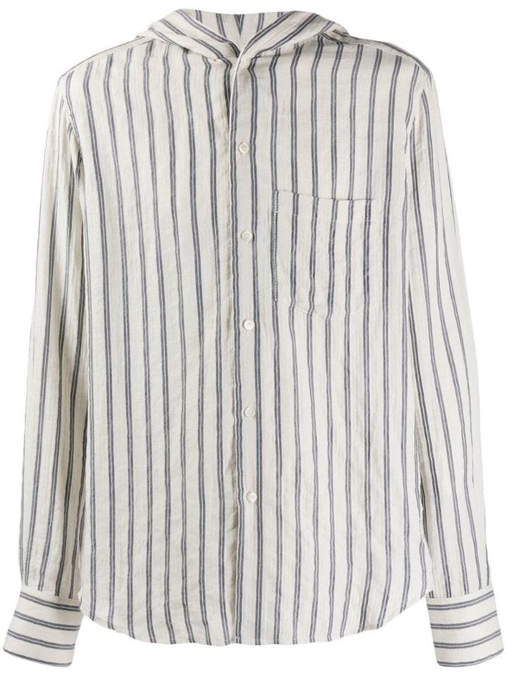 Loewe Hooded Stripe Shirt - White
