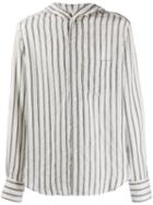 Loewe Hooded Stripe Shirt - White