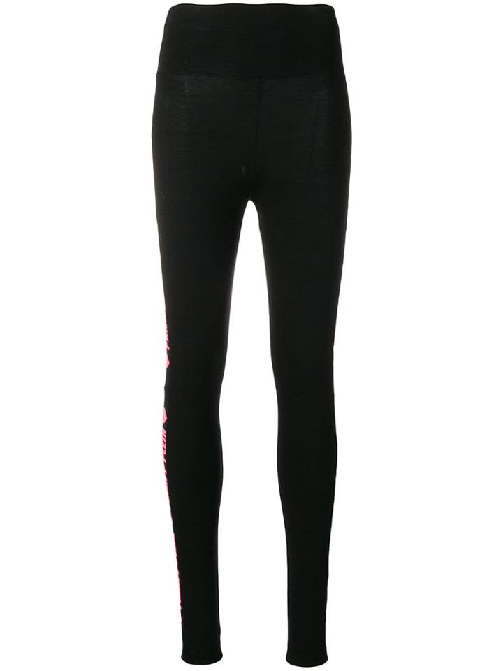 Philipp Plein Logo Stripe Leggings - Black