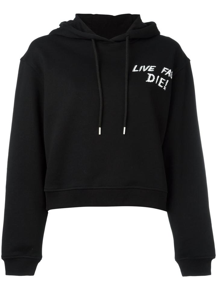 Mcq Alexander Mcqueen Printed Hoodie, Women's, Size: Xs, Black, Cotton