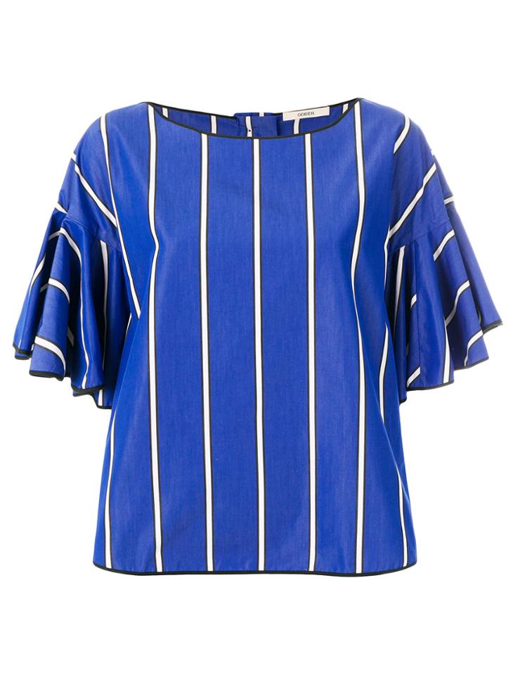 Odeeh Flared Sleeve Top - Blue