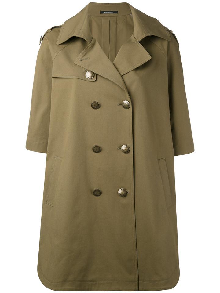 Tagliatore - Midi Trenchcoat - Women - Cotton/spandex/elastane - 46, Green, Cotton/spandex/elastane