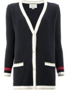 Gucci - Loved Cardigan - Women - Cotton/merino - S, Blue, Cotton/merino