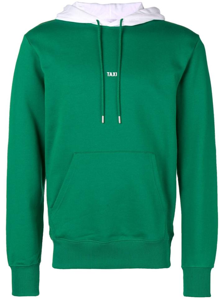 Helmut Lang Panelled Hoodie - Green