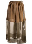 Uma Wang Layered Skirt - Brown