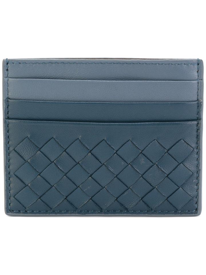 Bottega Veneta Woven Cardholder - Blue