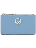 Fendi Embellished Logo Wallet - Blue