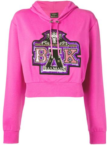 Balmain X Beyonce Sequin-embellished Hoodie - Pink & Purple