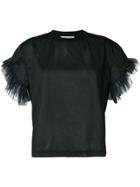 Kolor Tulle Sleeves T-shirt - Black