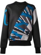 Juun.j Graphic Sweatshirt, Men's, Size: 46, Black, Polyester/polyurethane
