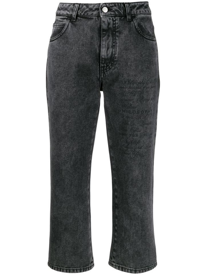 Philosophy Di Lorenzo Serafini Cropped Denim Jeans - Grey