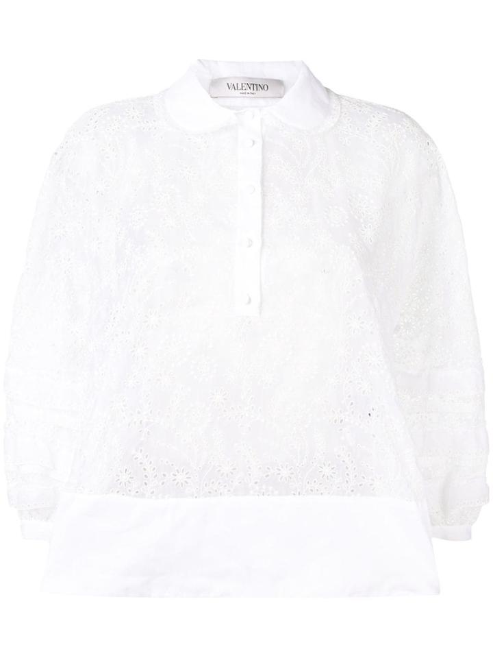 Valentino Broderie Anglaise Blouse - White