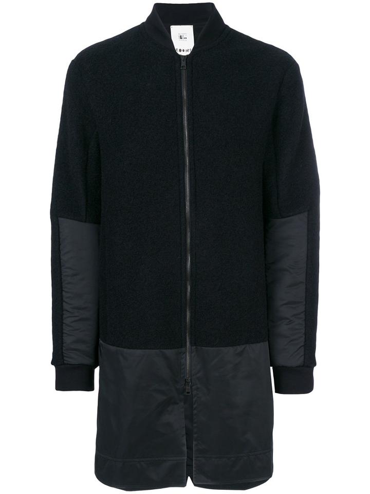 Lost & Found Rooms - Elongated Bomber Jacket - Men - Cotton/polyester/wool - M, Black, Cotton/polyester/wool