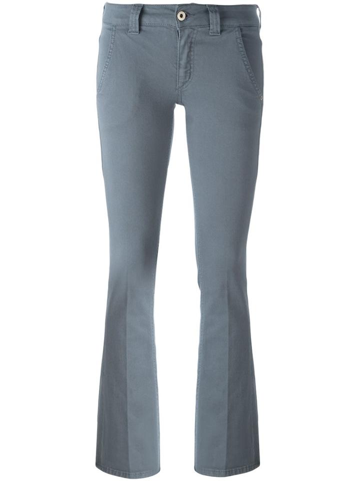 Dondup Bootcut Fit Trousers, Women's, Size: 30, Grey, Cotton/spandex/elastane