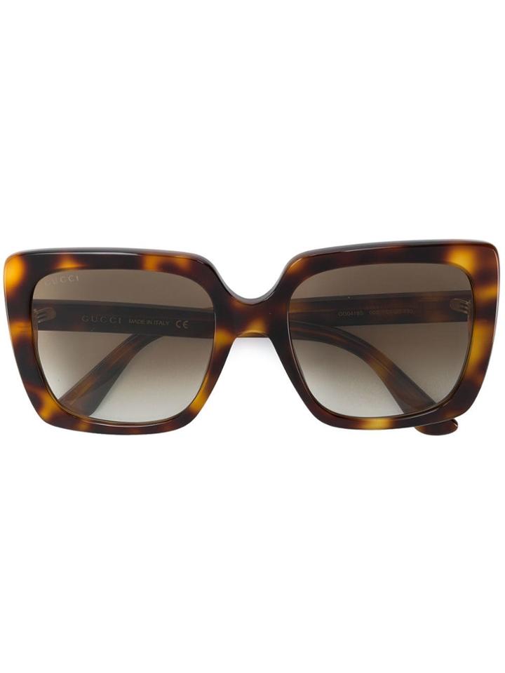 Gucci Eyewear Square Shaped Sunglasses - Brown