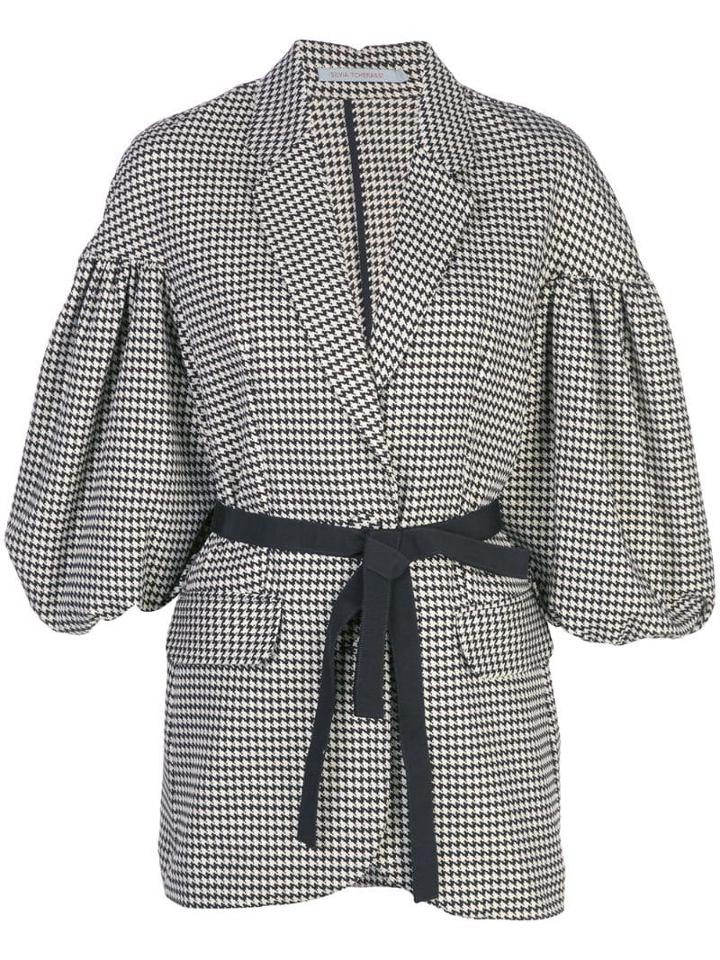 Silvia Tcherassi Benny Houndstooth Jacket - Black